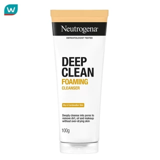 Neutrogena นูโทรจีนา ดีพ คลีน โฟมมิ่ง คลีนเซอร์ 100 กรัม