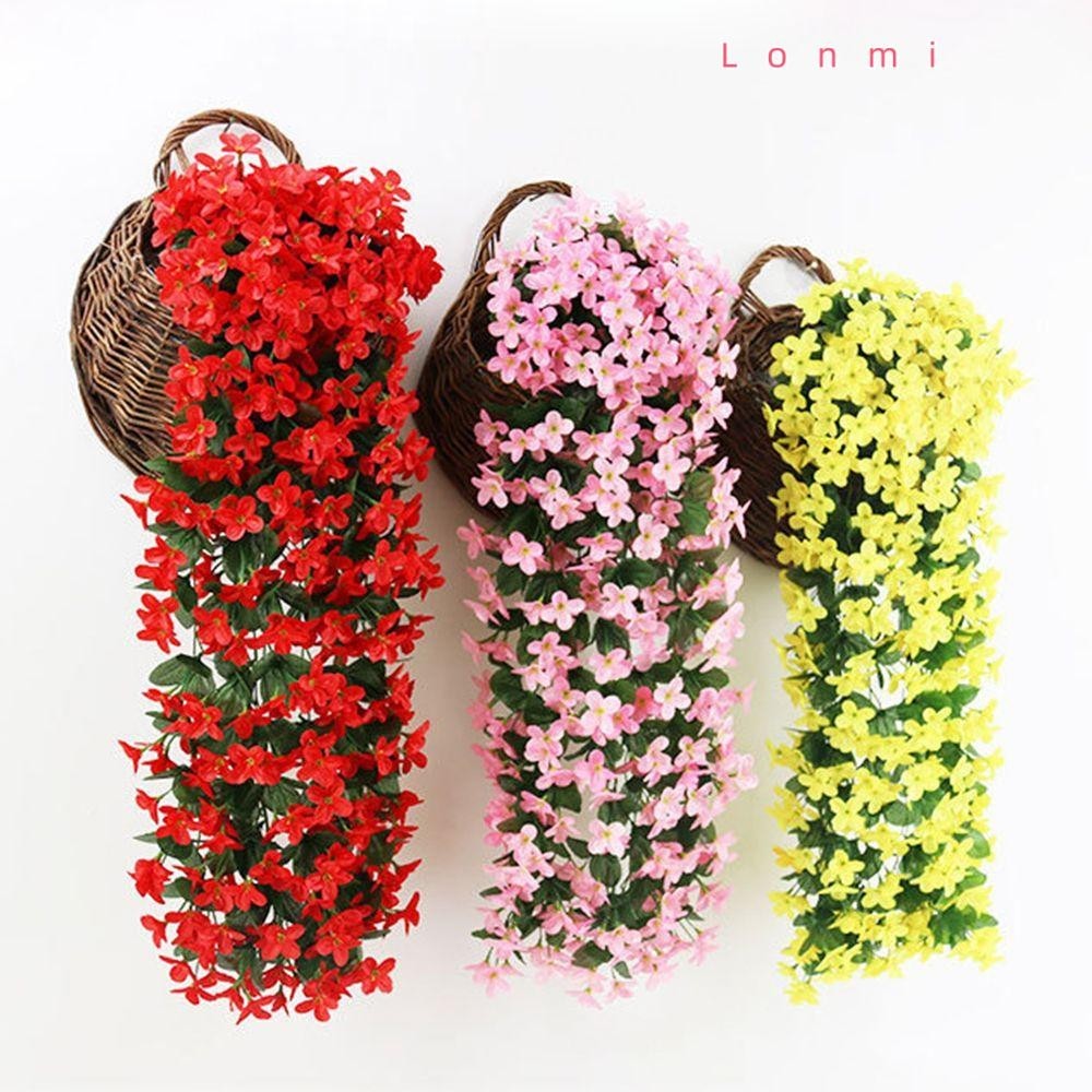 Lonmi แขวนผนังพืชตกแต ่ งบ ้ านจําลองเถาหวายสวน