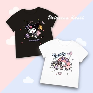 1-12 ปี เสื้อยืดการ์ตูนเด็กผู้หญิง ผ้าฝ้ายแขนสั้น หลายลายเลือกใช้ พร้อมส่งเร็ว
