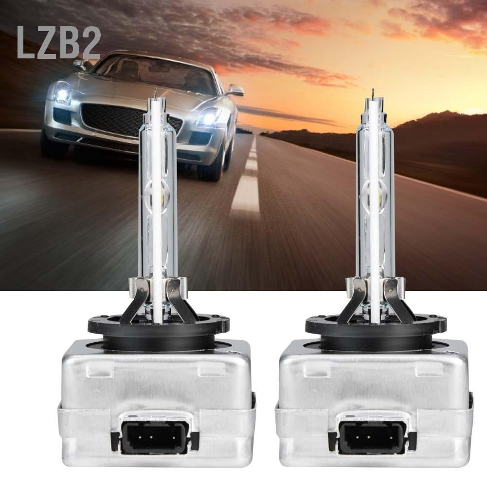 LZB2 2PCS D3S 6000K 35W วงเล็บเหล็กหลอดไฟซีนอนสำหรับ HID อายุการใช้งานยาวนาน Ultra ความสว่าง