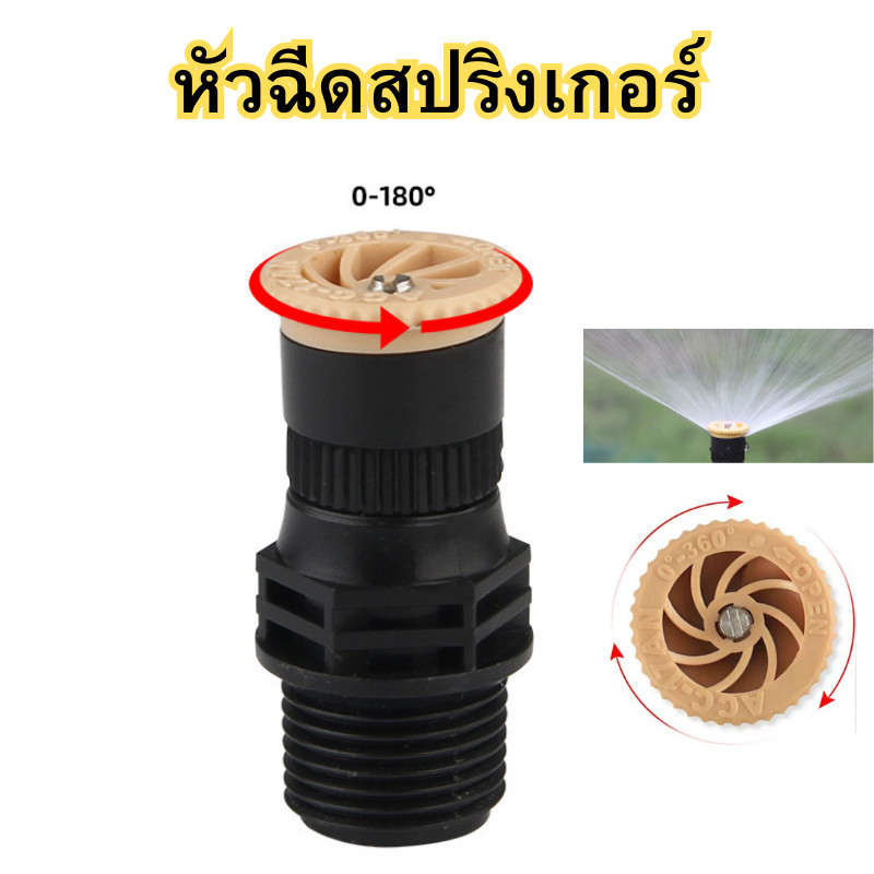หัวฉีดสปริงเกอร์ ปรับองศาน้ำได้ สปริงเกอร์รดน้ำ หัวฉีดรดน้ำ สปริงเกอร์ พร้อมส่ง