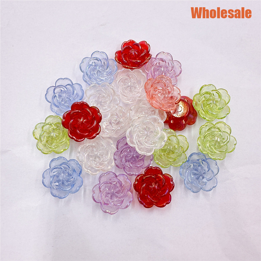 20 ชิ้น 14 มิลลิเมตรอะคริลิค Charms หลวมลูกปัดดอกไม้ Double Hole ผลการค้นหา AB สี DIY สําหรับหัตถกรรมเครื่องประดับทํา