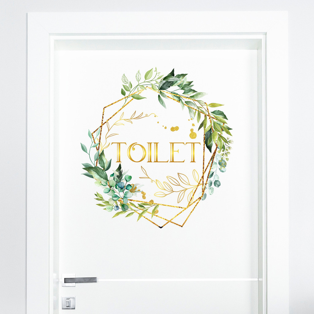 สติ๊กเกอร์ติดผนัง ส้วม ห้องน้ํา สติ๊กเกอร์ติดประตูตกแต่งสร้างสรรค์ สติ๊กเกอร์ติดด้วยตนเอง