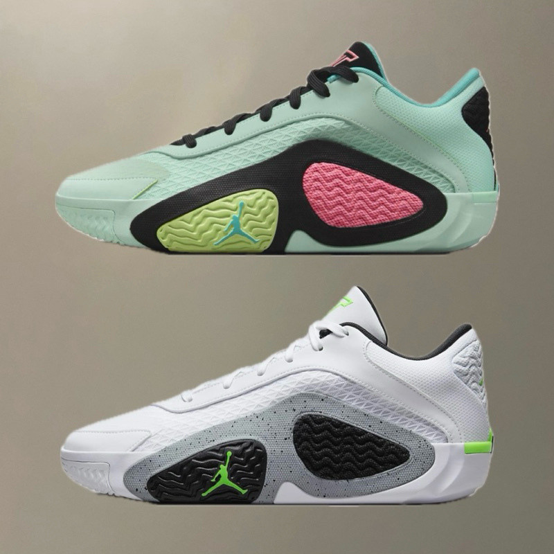 NK Air a/j Tatum 2 PF รองเท้าบาสเก็ตบอลที่ใช้งานได้จริง Mint สีเขียวสีดําสีขาว FJ6458-300 100