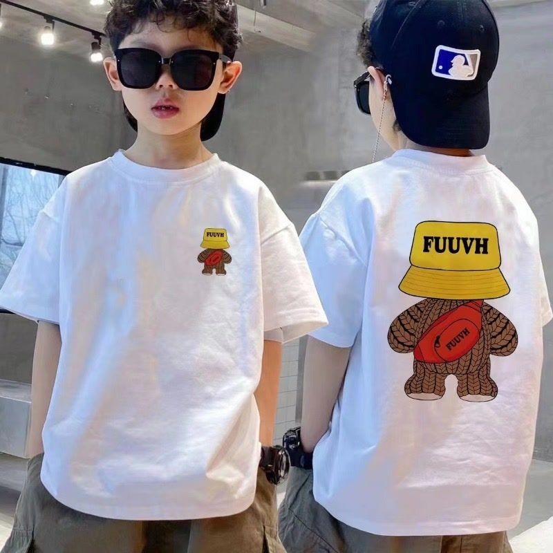 100 ~ 160 เด็กชายฤดูร้อนแขนสั้นเสื้อยืดเสื้อผ้าเด็กทุกการแข่งขันหล่อกลางเด็กใหญ่เด็กการพิมพ์