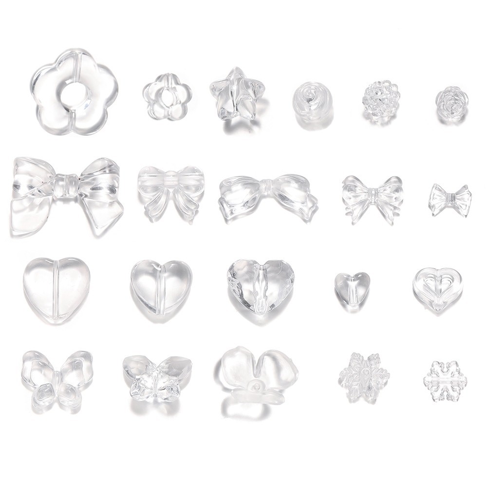 St. kunkka 10 ชิ ้ นอะคริลิคใสลูกปัดหลากหลายโปร ่ งใสผสมลูกปัดทําสําหรับ DIY สร ้ อยคอสร ้ อยข ้ อมือลูกปัด