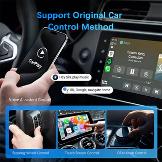 [local stock] ใหม่Wireless CarPlay Android Autoอะแดปเตอร์ไร้สายสมาร์ทมินิกล่องPlug And Play WiFi 5G Bluetooth 5.0 Fast Connect