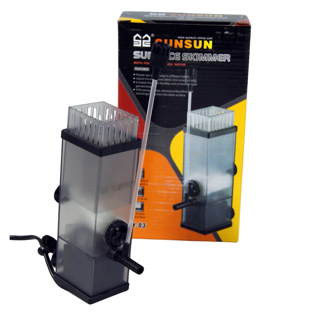 SUNSUN JY-03 Surface Skimmer: เครื่องกรองฝ้าผิวน้ำสำหรับตู้ปลา ตู้ไม้น้ำ ปลาทะเล กรองน้ำ อ๊อคซิเจน