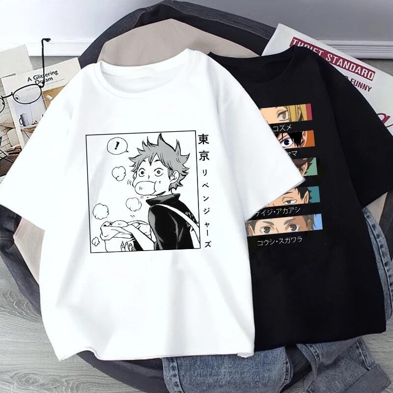 Men T Shirt Kuroo Japanese Anime Bokuto Manga Shoyo Volleyball Creative Tshirt S-5XL