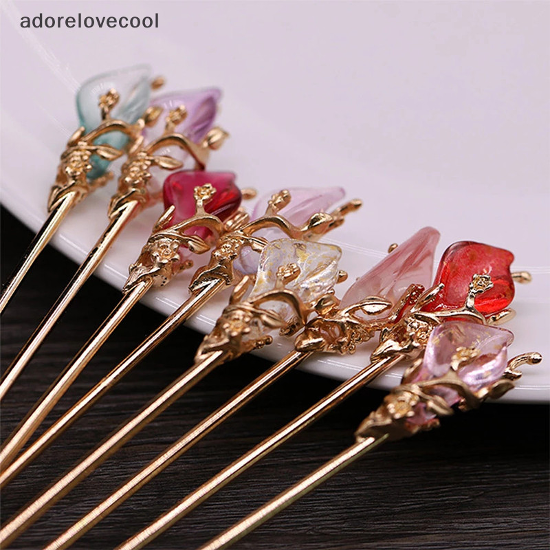ADTH Vintage สไตล์จีนผม Stick ผู้หญิงโลหะเคลือบผมส้อม Hairpin Martijn