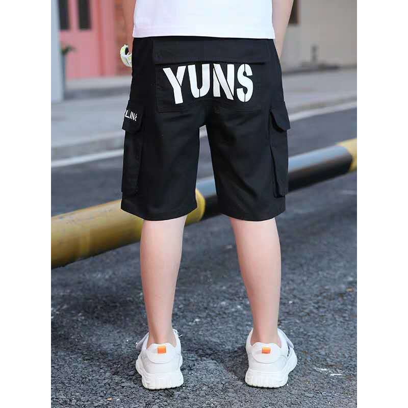 Tommy พร้อมส่ง กางเกงเด็กชาย กางเกงขาสั้นเด็กชาย เท่ห์ๆ ผ้าฝ้ายแท้ ใส่สบาย ขาสั้น 3-15ปี