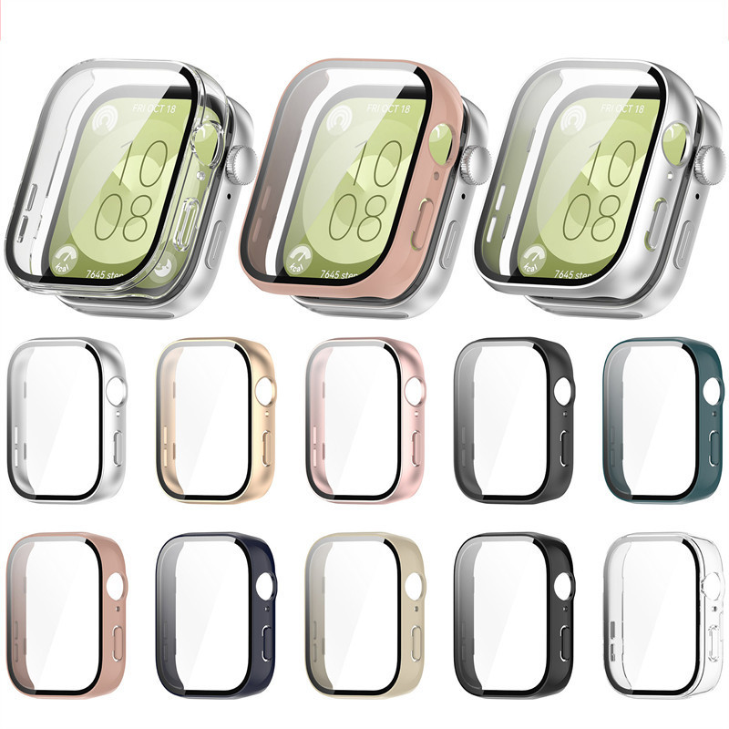 HUAWEI WATCH FIT 5 4 3 Pro เคส ปลอก PC hard สําหรับ HUAWEI WATCH FIT3 FTI4 FIT5 PRO ครอบคลุมเต็มรูปแบบกรณีป้องกันฟิล์มแก้ว