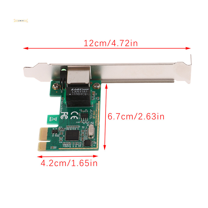 Goddes 1 ชุด 10/100/1000Mbps Gigabit Ethernet PCI Express PCI-E การ์ดเครือข่าย RJ-45 LAN อะแดปเตอร์แปลงเครือข่าย TH