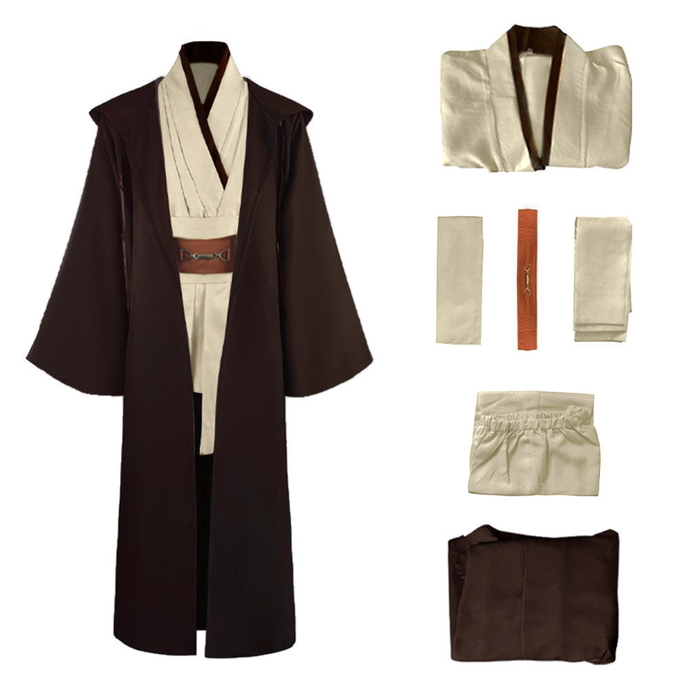 Obi-wan Kenobi cos ชุด Star Wars คอสเพลย์เครื่องแต่งกายฮาโลวีนเจไดเสื้อคลุมลึกลับ