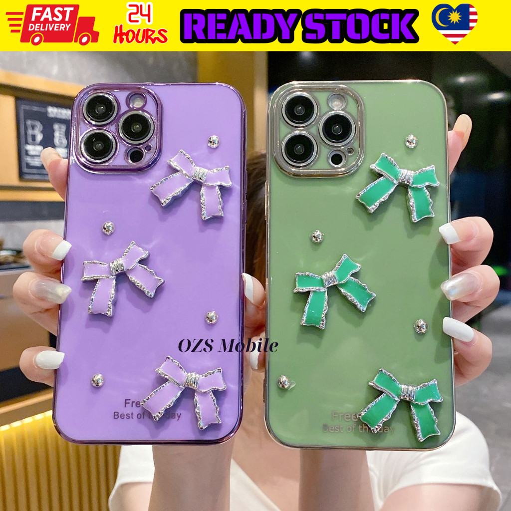 Vivo V7 Plus V21 Y15a Y15s Y21T Y33s Y33T Y71 Y76 S1 S1 Pro T1x fon sarung electroplated mini ริบบิ้