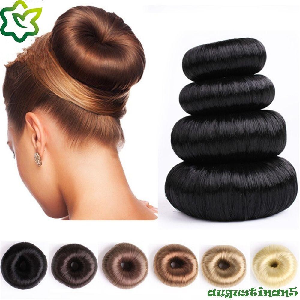 Augustinan แหวนผม Beige ผู ้ หญิงวิกผมอุปกรณ ์ เสริมผมคลิปผมสีน ้ ําตาลจัดแต ่ งทรงผมเครื ่ องมือ