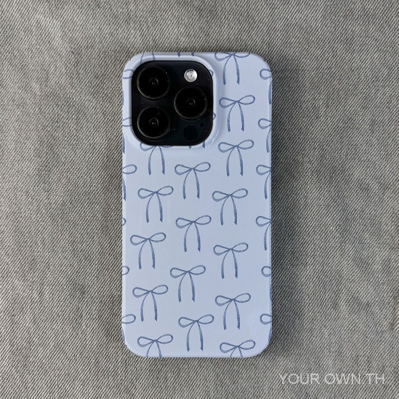 Blue BowFor iPhone 11/12/13/14/15 Pro Maxกรณีแฟชั ่ นกันกระแทกซิลิโคนเคสแข ็ งสําหรับiPhone 13,14,15,11PM,12PM,13PM,14PM,15PMเคสโทรศัพท ์