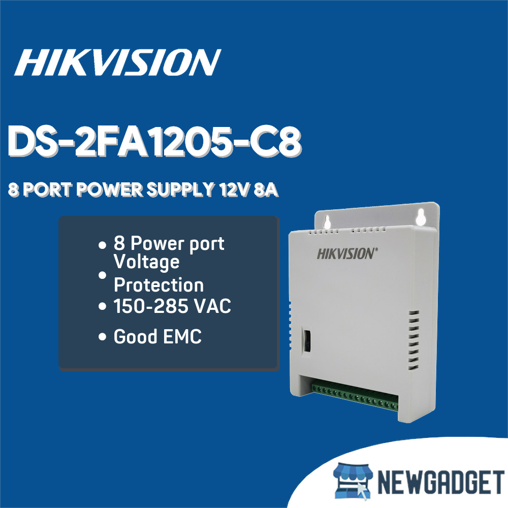 HIKVISION DS-2FA1205-C8 8 PORT POWER SUPPLY 12V 8A