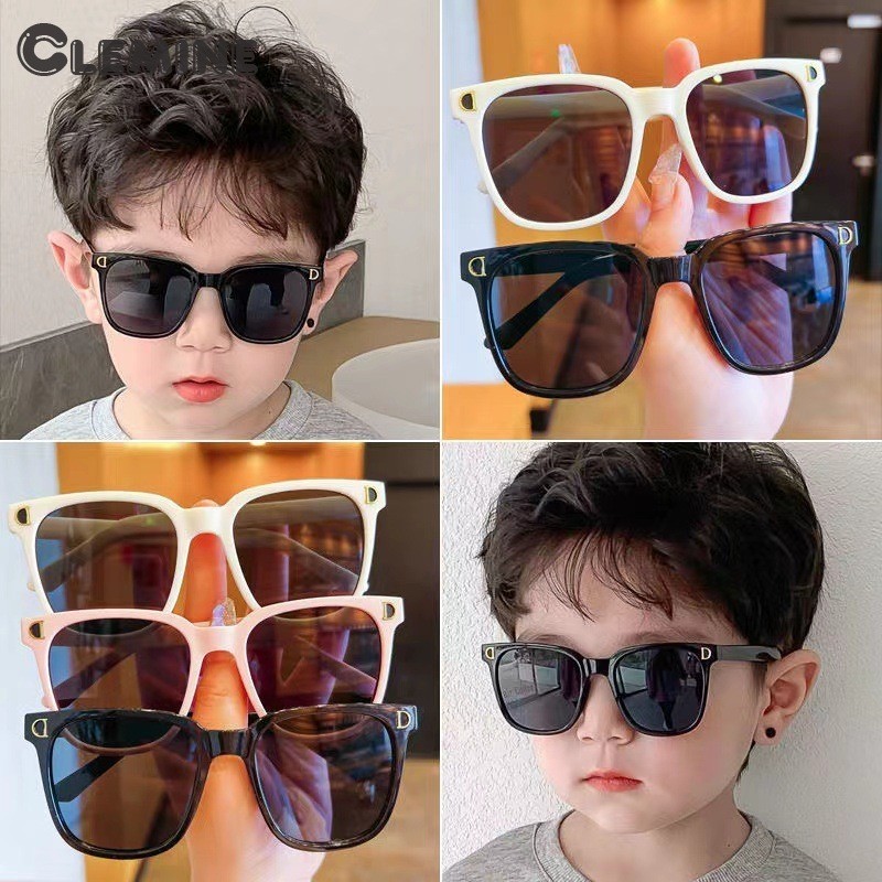Clemine แว่นกันแดดเด็ก เด็กผู้ชาย เวอร์ชั่นเกาหลี แว่นตาเด็กผู้หญิง แว่นกันแดดป้องกันรังสีอัลตราไวโอเลตส่วนบุคคล