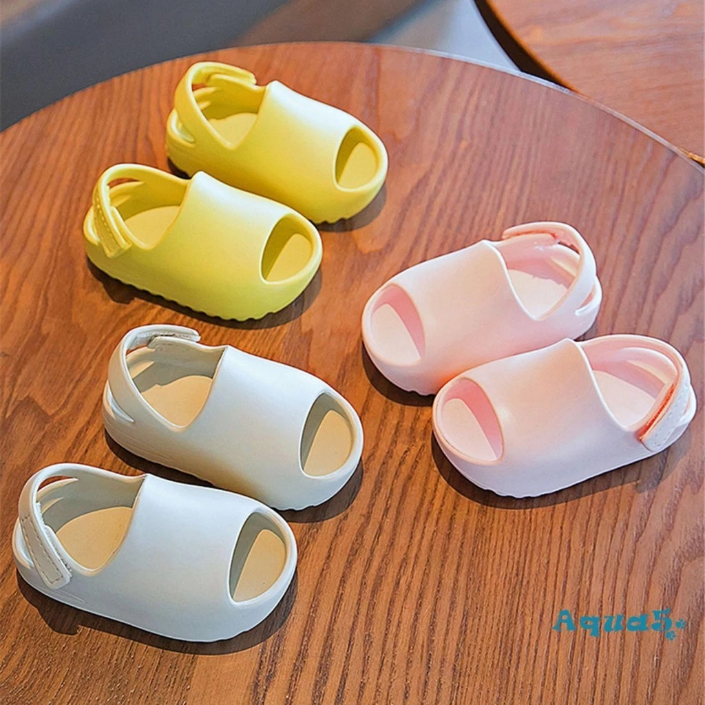 Aqq-new Baby เด็กวัยหัดเดินเด็ก Slip-On รองเท้าแตะแฟชั่นชายหญิงโฟมชายหาดฤดูร้อนสไลด์กระดูก ResinChildren น้ําหนักเบารองเท้าน้ํา