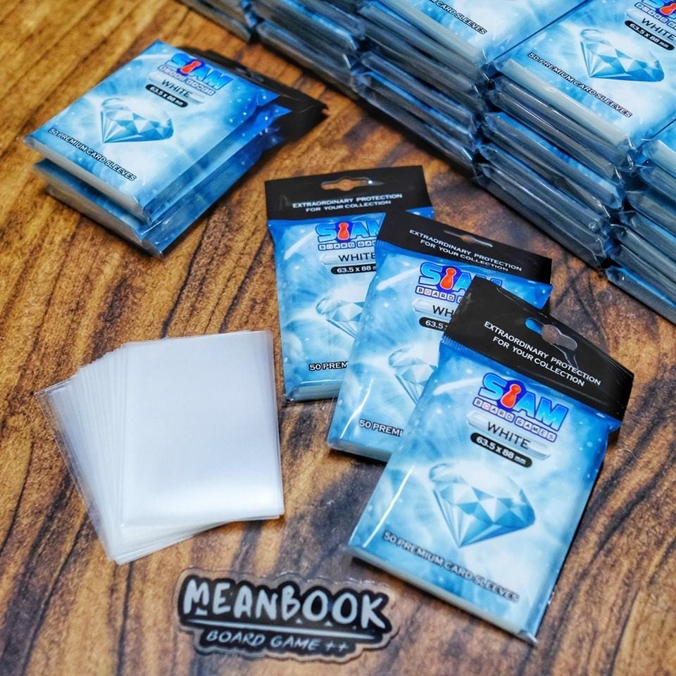 ซองใส่การ์ด SBG Sleeve : White (ปกใหม่! แบบหนา 90 ไมครอน) ขนาดการ์ด : 63.5x88 mm.