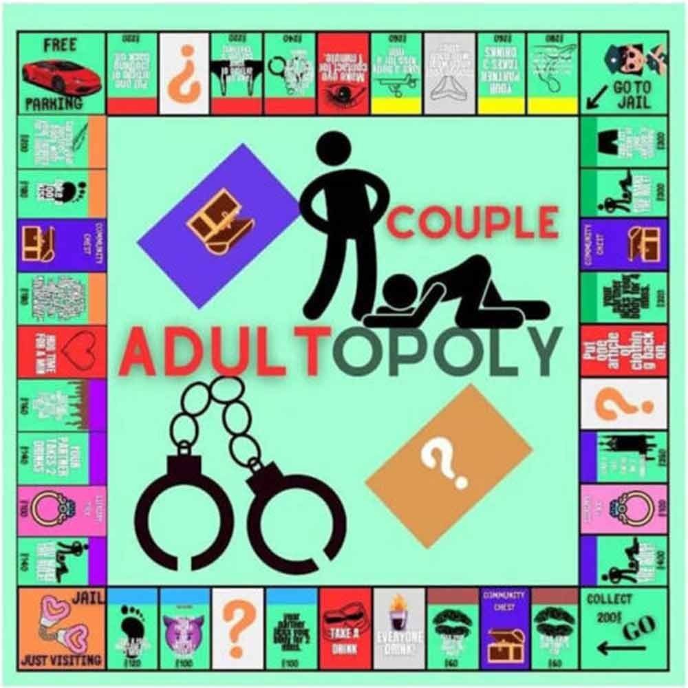 Adultopoly Board Game, Couple Adult Opoly Board Game, Couple Board Game for Adults, Board Games, Bed