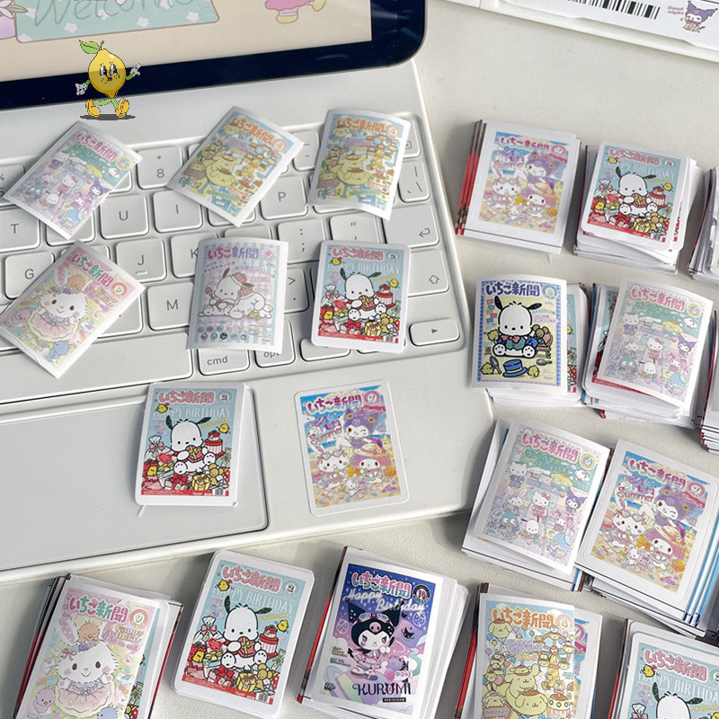 [mozh] 100pcs Cinnamoroll Hello Kitty Kuromi My Melody Pompompurin Pochacco การ์ตูนโปสเตอร์สติกเกอร์อะนิเมะของเล่นสําหรับของขวัญวันเกิดหญิง [TH]