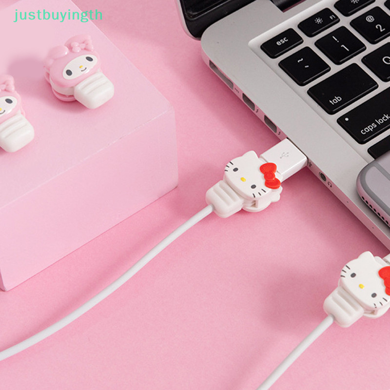 [JBTH] 2 ชิ้นน่ารัก Sanrio Bite Cable Protector My Melody Cinnamoroll Hello Kitty การ์ตูนสาย Usb Protector Anti Fracture ป้องกัน [JB]