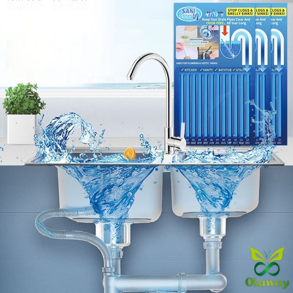 Olawa แท่งทำความสะอาดท่อน้ำ ของแท้ แท่งทำความสะอาดท่อน้ำ ทำความสะอาดท่อ กันท่ออุดตัน / Drain Pipe Cl
