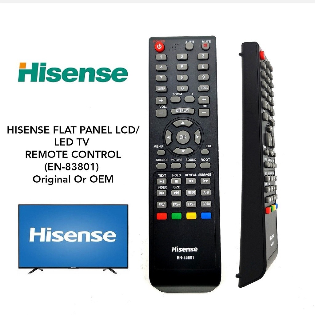 HISENSE FLAT PANEL LCD/LED TV REMOTE CONTROL (EN-83801) หรือ OEM