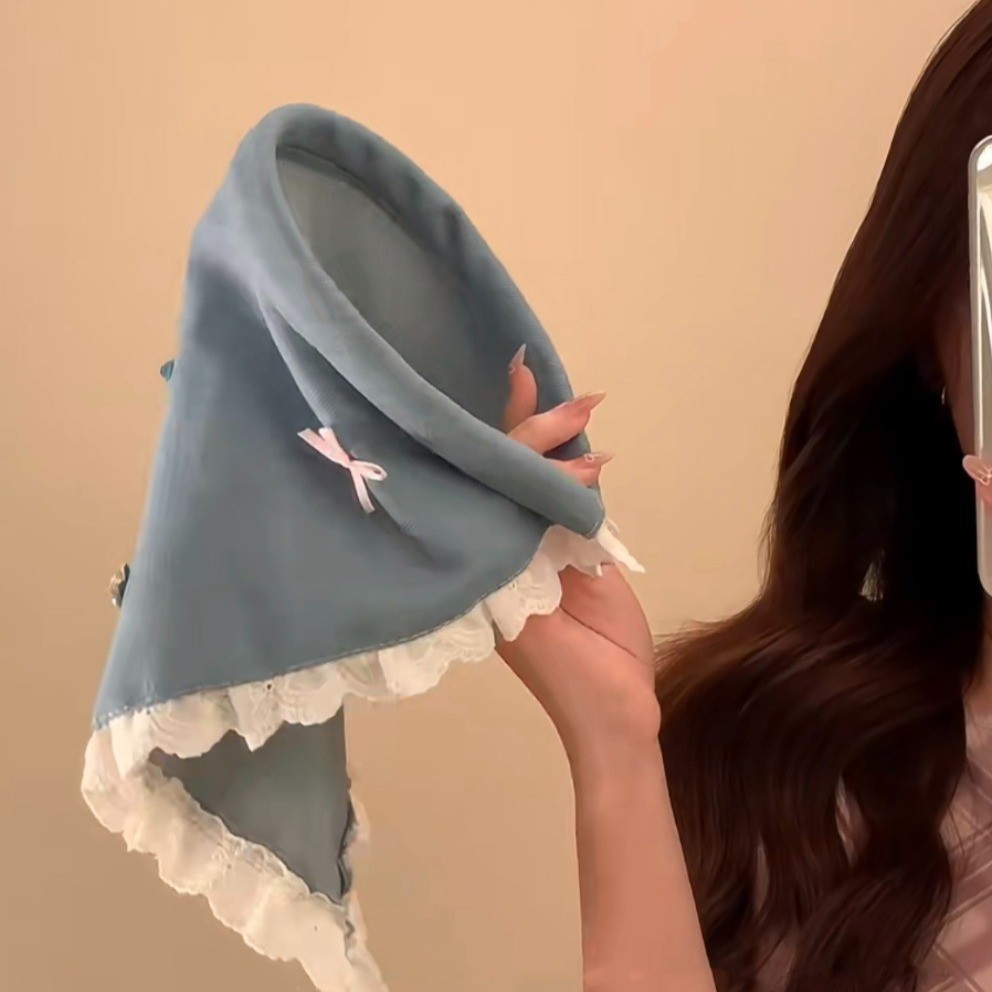 2024 ที่คาดผมผ้ายีนส์สไตล์ที่คาดผมลูกไม้ขี้เกียจเครื่องประดับผม