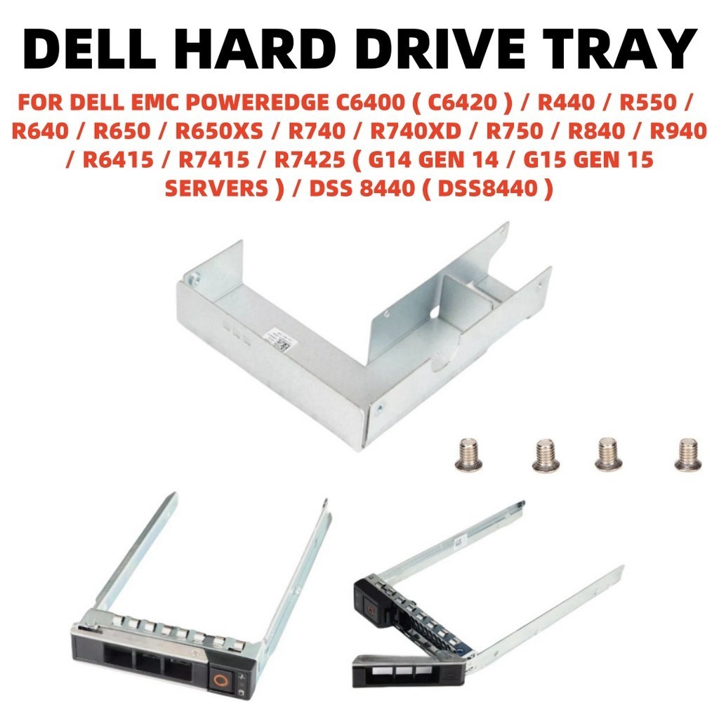 (2 ชิ้น) 2.5 "3.5 "HDD ถาดอะแดปเตอร์ DXD9H X7K8W สําหรับ Dell R440 R540 R640 R740 R740xd C6420 0DXD9