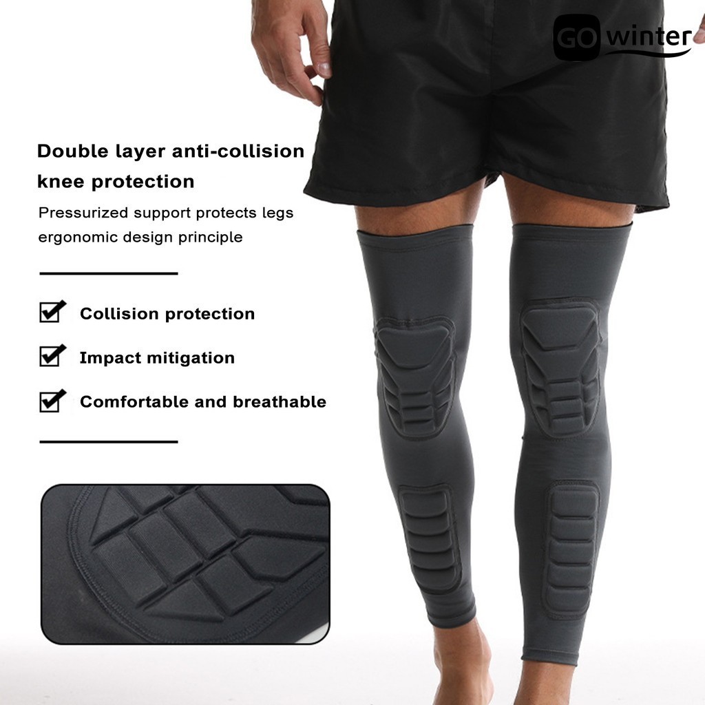 [GT.z] 1 PC สนับเข่า Super Soft ดูดซับเหงื่อ Anti-Slip Long Leg Sleeve Bandage Compression Knee Brace อุปกรณ์กีฬา