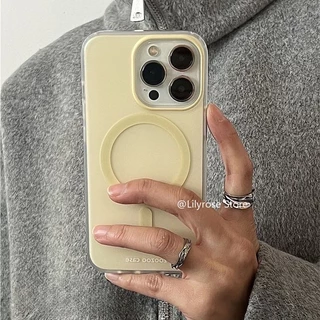 Matte Soft TPU เคสโทรศัพท์สําหรับ iPhone 12 13 14 15 16 Pro Max เคสโทรศัพท์แม่เหล็กลูกกวาดสีชมพูสีฟ้าสีเหลือง Zoozoo กรณี Y2K ins