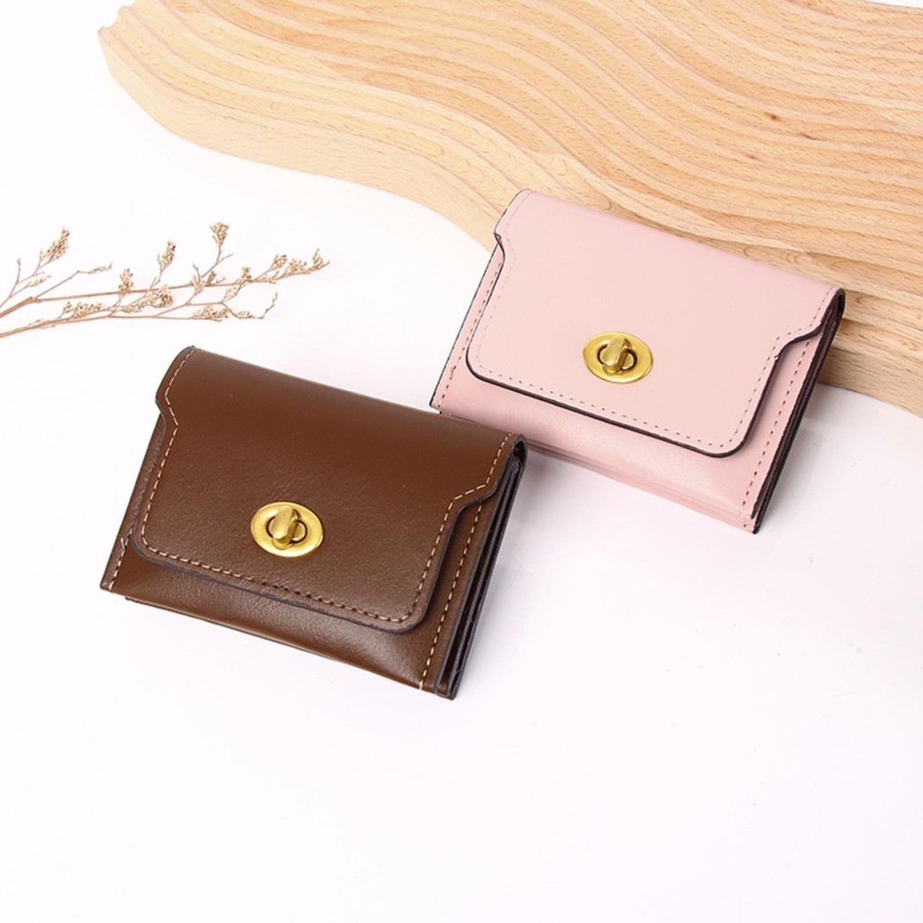 【พร้อมส่ง】Miss Bag Fashion กระเป๋าสตางค์ หนัง Puใบสั้น  แบบพกพาสําหรับผู้หญิง