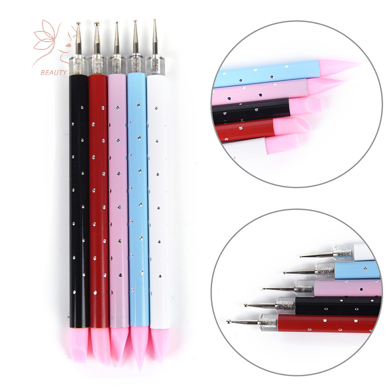[maybeauty] Double Different Head Dotg Pen Nail Dotg Tool Tips Bead Picker Wax Pencil {TH}