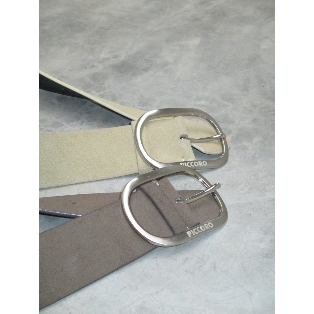 Piccoro - Suede Buckle Belt เข็มขัดหนังกลับ