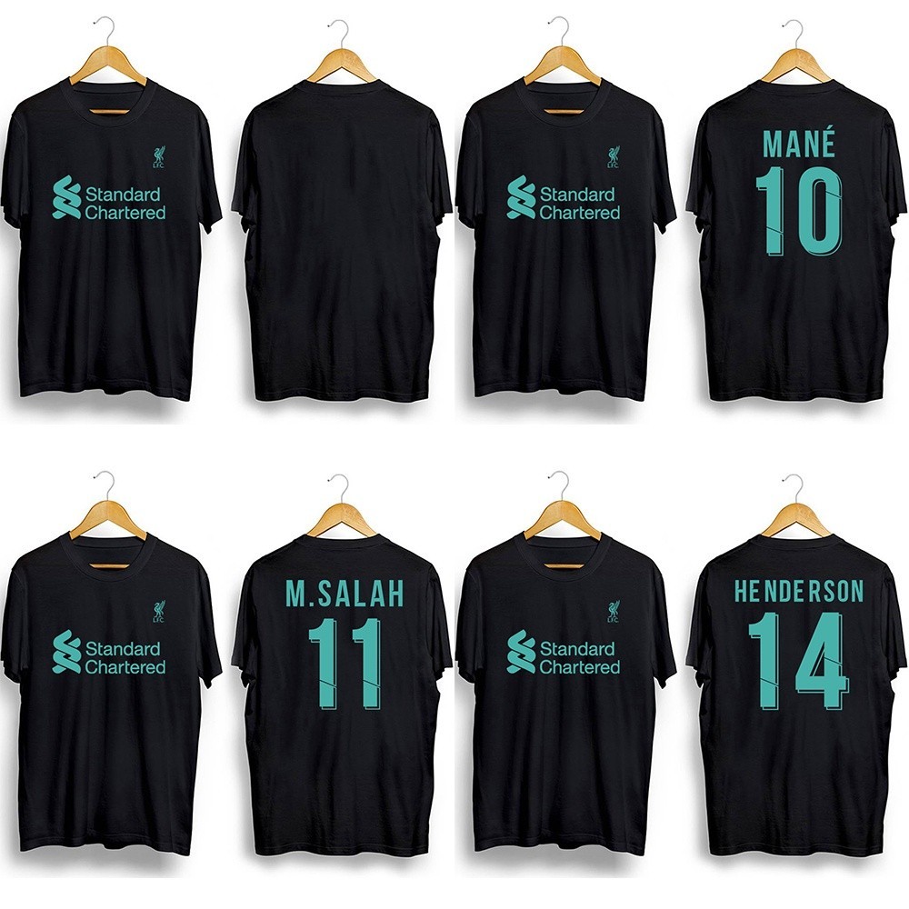 Tee - ลิเวอร์พูล ซาดิโอ มาเน่ โมฮาเหม็ด ซาลาห์ เฮน เสื้อกีฬา oversize หลวม ธรรมดา สวยๆ สไตล์ ชีฟอง