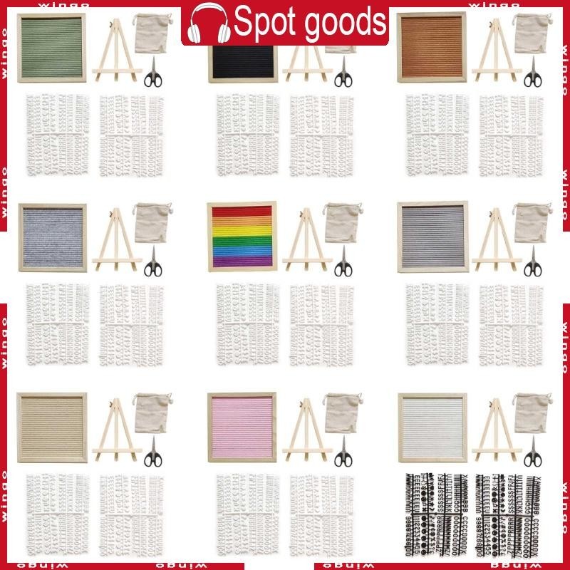 Win Felt Letter Board 9 8x9 8 นิ้วพร้อมขาตั้งตัวเลขตัวอักษร Pre-cut สําหรับงานแต่งงาน