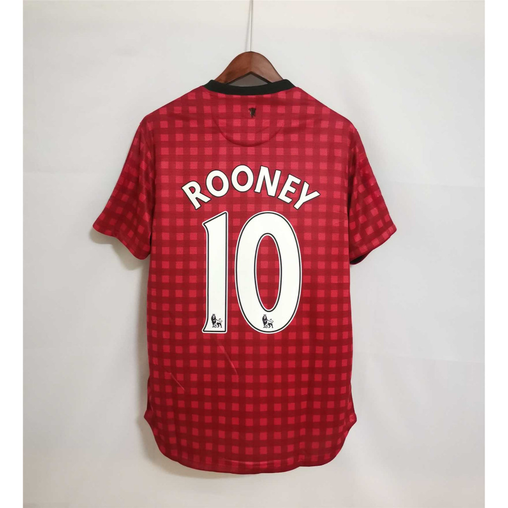 12-13 MU Man Utd Home Custom Retro เสื้อฟุตบอล S-2XL ROONEY GIGGS Jersey