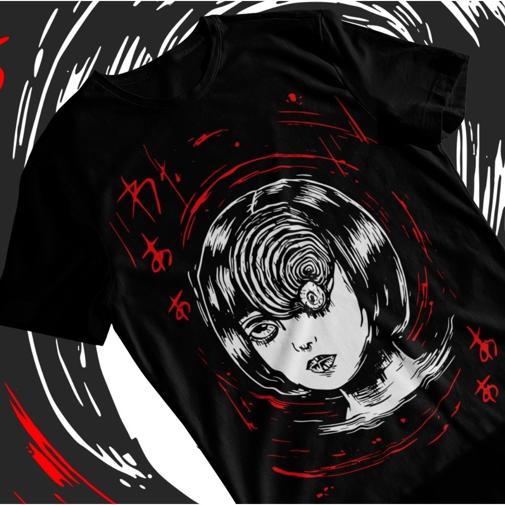(🔥เสื้อยืดพิมพ์ลาย🔥)Tomie Junji Ito Uzumaki Horror Anime Manga Japan Guro โมเดลรถยนต์ -49S-5XL