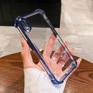 เคส iPhone xs Max / xs / x เคสโทรศัพท์โปร่งใสป้องกันการตกสี่มุม SJDK