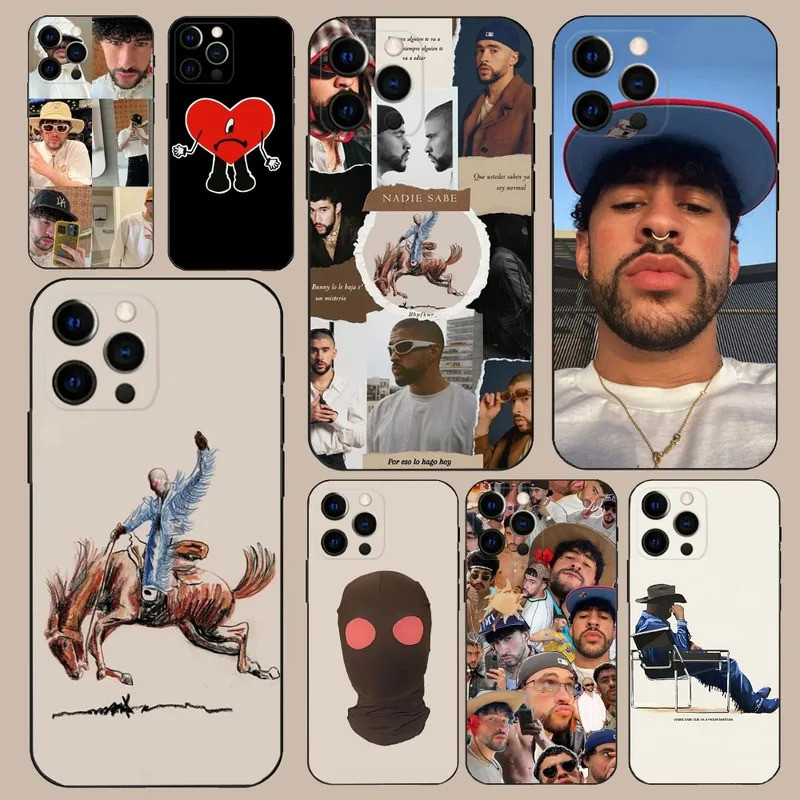 TK-1 Rapper B-Bad B-Bunny เคสโทรศัพท์สําหรับ iPhone 16, 17,15,14,13,12,11,Pro,X,XS,Max,XR,Plus,Mini 