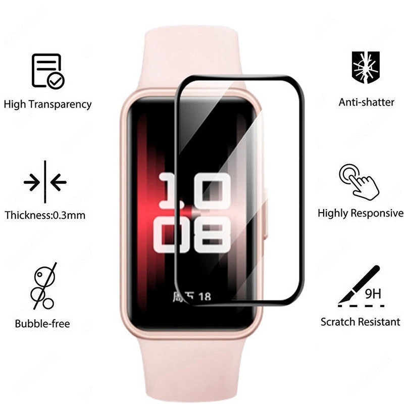 ฟิล์มกระจกนิรภัย 3D / ฟิล์มนุ่ม for Huawei Band 10 ฟิล์มป้องกันหน้าจอ for Huawei Band 9 / Huawei Band 8 7 Smartwatch - รูปที่ 2