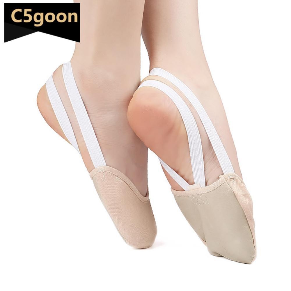 C5goon Rhythmic ยิมนาสติกรองเท้านุ่มครึ่งถุงเท้า Ballroom Art Gym อุปกรณ์เสริมยืดหยุ่นรองเท้าเต้นรํา