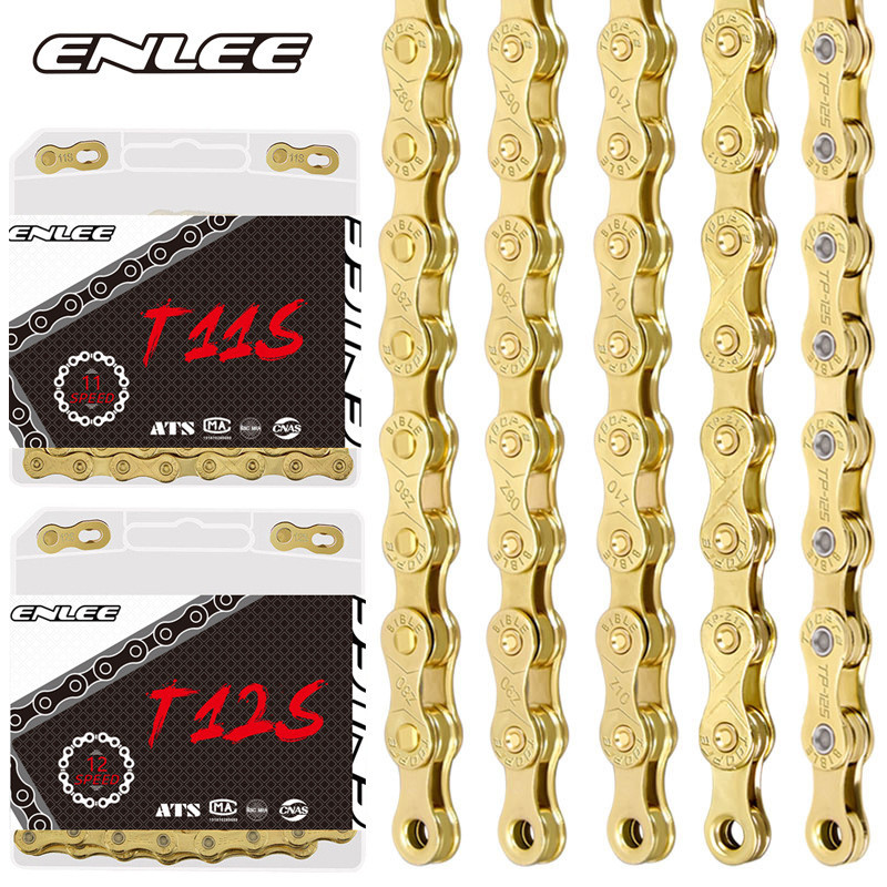 Enlee จักรยานเสือภูเขาจักรยานเสือหมอบโซ่ 8 9 10 11 12-Speed Electroplating Chain Rust-Proof พร้อม Magic Buckle