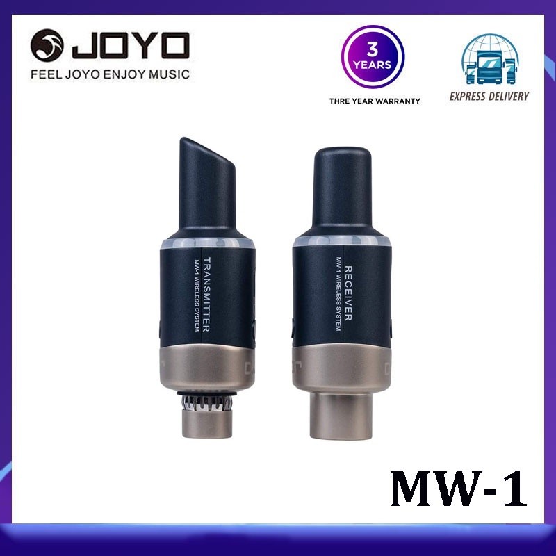 JOYO MW-1 5.8GHz ระบบไมโครโฟนไร้สาย XLR อะแดปเตอร์ไมโครโฟน 4 ช่องสายไมโครโฟนแบบไดนามิก