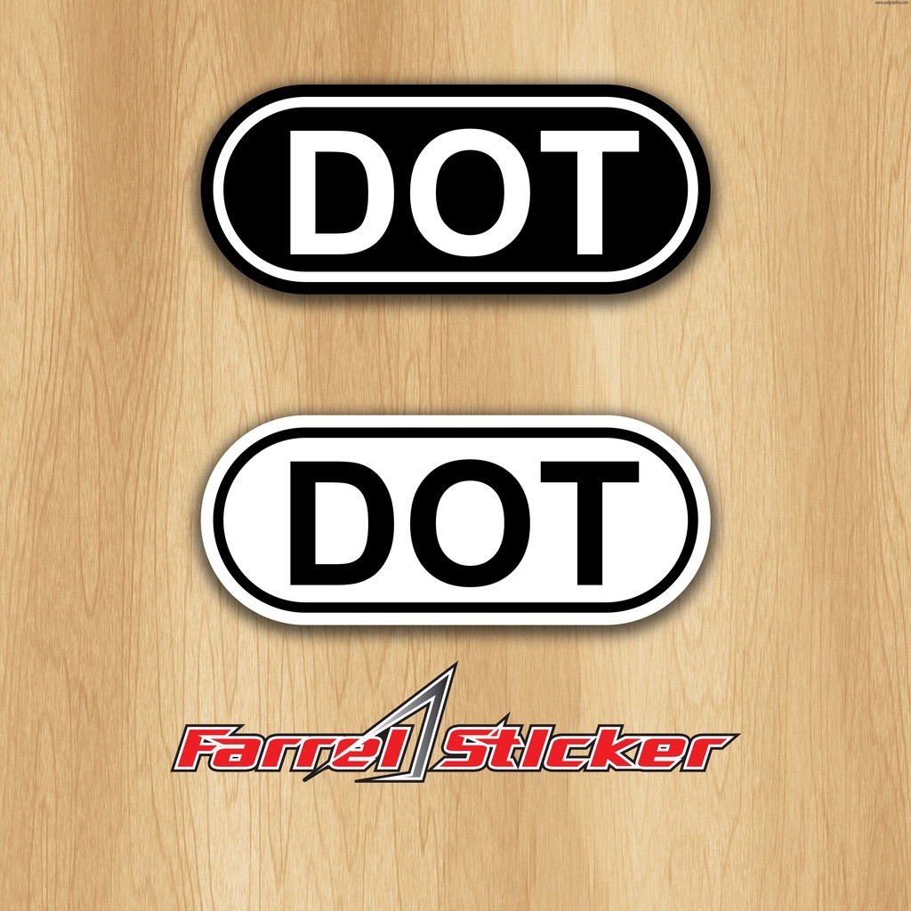 Dot Sticker สติ๊กเกอร์หมวกกันน็อค Dot 4cm