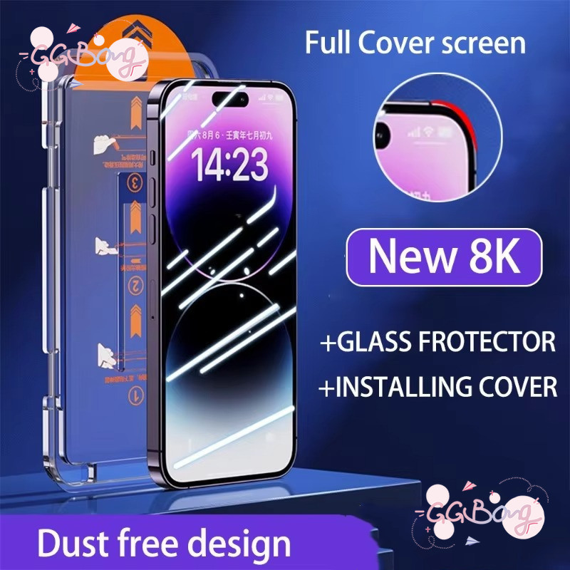 ฟิล์มกันรอยจอแบบกระจกนิรภัย HD เต็มจอ IPhone 17 air 11 13 16 15 12 14 Pro Max XR 7 8 16 14 15 Plus X XS MAX SE 2020