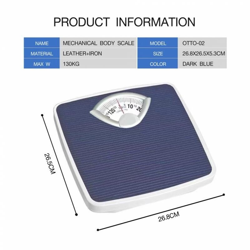 เครื่องชั่งน้ำหนัก แผ่นกันลื่นเครื่องชั่งน้ําหนัก 130KG เครื่องชั่งน้ําหนักเพื่อสุขภา รุ่น OTTO-02สีกรม เครื่องชั่ง - รูปที่ 7